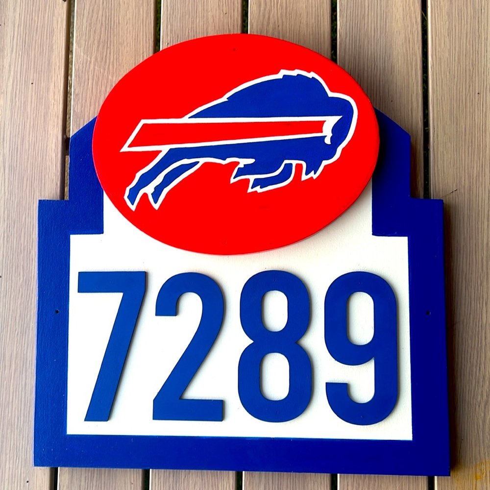 Buffalo Bills Address sign “With Your Address” Show Your BILLS MAFIA Pride.